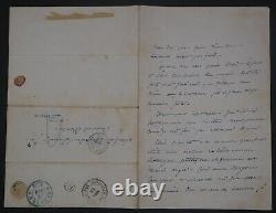Alexandre Dumas Son - Autographed letter signed addressed to his father, 1852, 3 pages.
