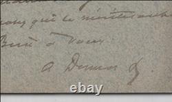 Alexandre Dumas, Son: autograph signed letter-card addressed to Monsieur Marck