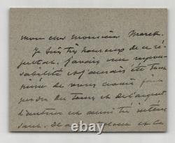 Alexandre Dumas, Son: autograph signed letter-card addressed to Monsieur Marck