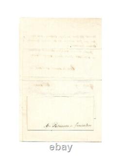 Alexandre Dumas (father) / Signed Autograph Letter / 1847 / Monte-Cristo / Novels