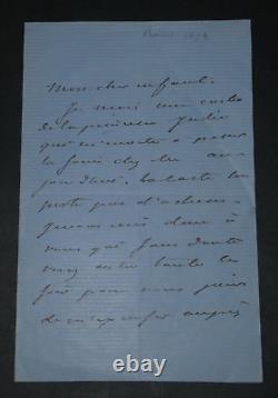 Alexandre Dumas son Autographed Letter Signed to Joseph Primoli, 3 pages