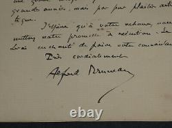 Alfred Bruneau Autographed Letter Signed on his play 'Le rêve' by Emile Zola (1891)