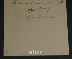 Alfred Bruneau Autographed Letter of Thanks