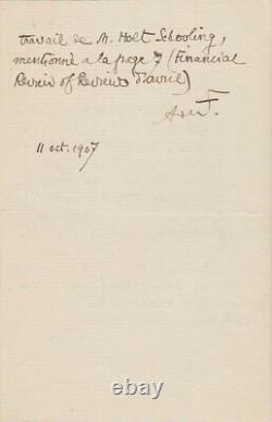 Alfred De Foville Signed Autograph Letter