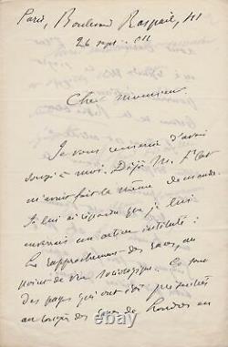 Alfred Fouillé Signed Autograph Letter