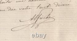 Alfred RICHE Autographed letter signed to a friend Biography of Wurtz 1887