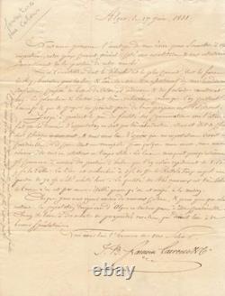 Algeria colonialism economy autograph letter signed J. B. François LACROUTS