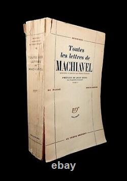 All Machiavel Letters 1. Send Autograph By Jean Giono. Nrf. 1955