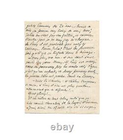 Alphonse Daudet / Autographed Letter Signed / Siege of Paris / Sedan / 1870