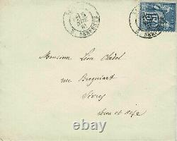 Alphonse Daudet Signed Autograph Letter To His Old Abdelkader Léon Cladel
