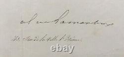 Alphonse De Lamartine Letter Signed Publicationcomplete Works 1863