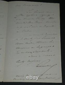 Alphonse De Lamartine, Minister Belle Lettre Autographe Politique Signée, 1843
