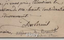 Alphonse Du Breuil Signed Autograph Letter Agriculture 1866