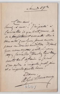 Alphonse Duvernoy: Set of 5 Signed Autograph Letters