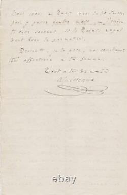 Alphonse Jolly Signed Autograph Letter To Eugene Labiche Rare