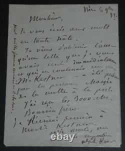 Alphonse Karr Autography Letter Signed On A Loss Letter, Nice, 1857