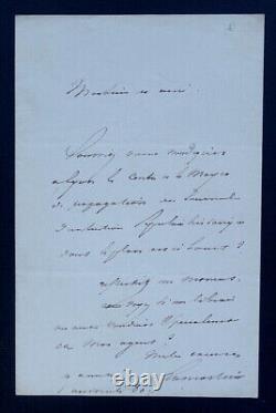 Alphonse de Lamartine Signed Autographed Letter