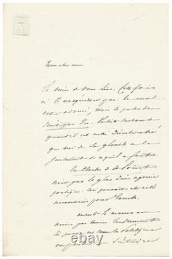 Alphonse de Lamartine / Signed autograph letter / Poetic Meditations 1839