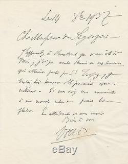 Ambroise Vollard Signed Autograph Letter Souvenir From An Art Dealer