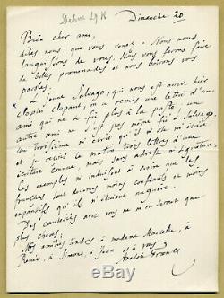 Anatole France (1844-1924) Pretty Autograph Letter Signed In 1918 Nobel Prize