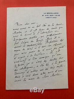 Anatole France Autograph Letter Signed Jules Couët