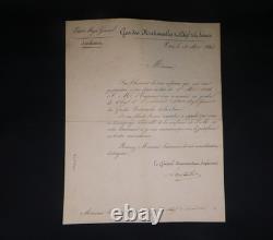 Anatole de LAWOESTINE Signed Letter - Autograph Count of l'Angle-Beaumanoir