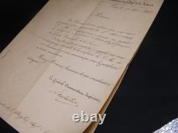 Anatole de LAWOESTINE Signed Letter - Autograph Count of l'Angle-Beaumanoir