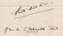 André Allard the Olive Poet SIGNED AUTOGRAPH LETTER