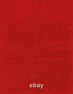 André BRETON Signed Autograph Letter. Marx, Eluard, Communism and Surrealism