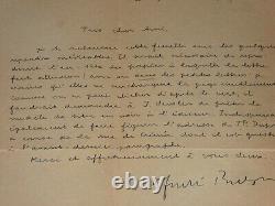Andre Breton Letter Autograph Signee Address A Jacques Herold March 21, 1949