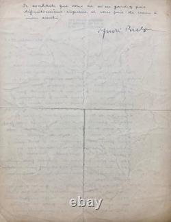 André Breton autograph letter signed to Francis Dumont (1948)