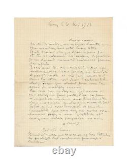 André Derain / Signed Autograph Letter / Painting / Art / Fauvisme / War