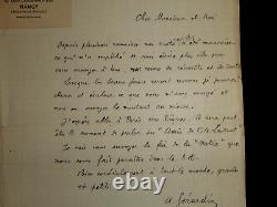 André GÉRARDIN SIGNED AUTOGRAPH LETTER, 1922