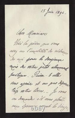 André GIDE Autographed Letter Signed. 1896