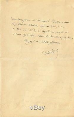 André Gide / Signed Autograph Letter / Gide Without Literary Inspiration