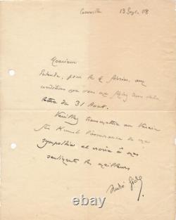 André Gide autograph letter signed to Herwarth Walden, Verein für Kunst