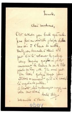 André JOLLY Balance of the painters Piles signed autograph letter Pont Aven