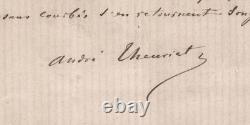 André Theuriet, autograph poem signed, October, autograph letter signed, 1877