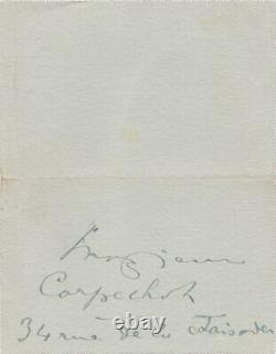 Anna De Noailles Signed Autograph Letter To Lucien Corpechot