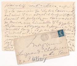 Anna de Noailles prefers Baudelaire: beautiful signed autograph letter