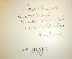 Anthinea by Maurras, 1912, No. 4/10, Japan, autograph inscription & 3 letters, Barres, A6