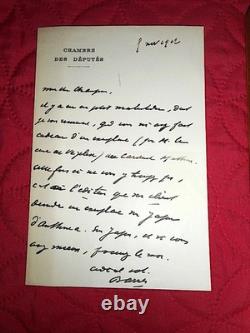 Anthinea by Maurras, 1912, No. 4/10, Japan, autograph inscription & 3 letters, Barres, A6