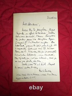 Anthinea by Maurras, 1912, No. 4/10, Japan, autograph inscription & 3 letters, Barres, A6