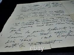 Antoine BOURDELLE Autographed letter signed on beauty 1924