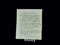 Antoine BOURDELLE Autographed letter signed on beauty 1924