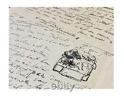 Antoine BOURDELLE / Signed Autograph Letter / Beethoven / Drawing / Sculptures