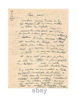 Antoine BOURDELLE / Signed Autographed Letter / Rodin / Bust / Anatole France