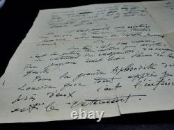 Antoine BOURDELLE signed autograph letter beauty 1924