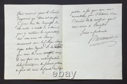 Antoine PARMENTIER Autographed letter signed to the Minister of Agriculture and the Minister of Public Health