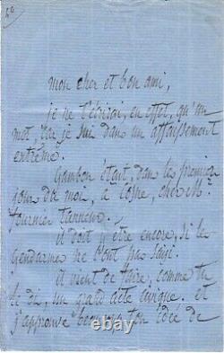 Armand Barbes, Politician, Revolutionary, 1870, Autograph Letter Signed